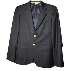 Brooks Brothers Blazer Jrs 16 Loro Piana Superfine Wool Gold Buttons Classic
